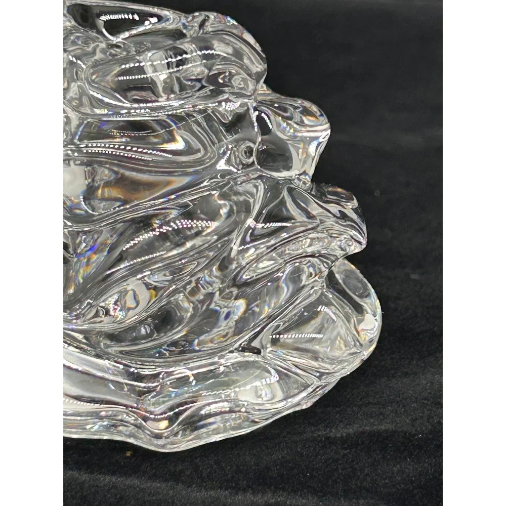 Gorham Floral Garden Rose Crystal Salt and Pepper Shakers Set 6014807 Clear